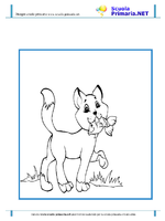 Disegni Animali Gattino Goloso DIC12